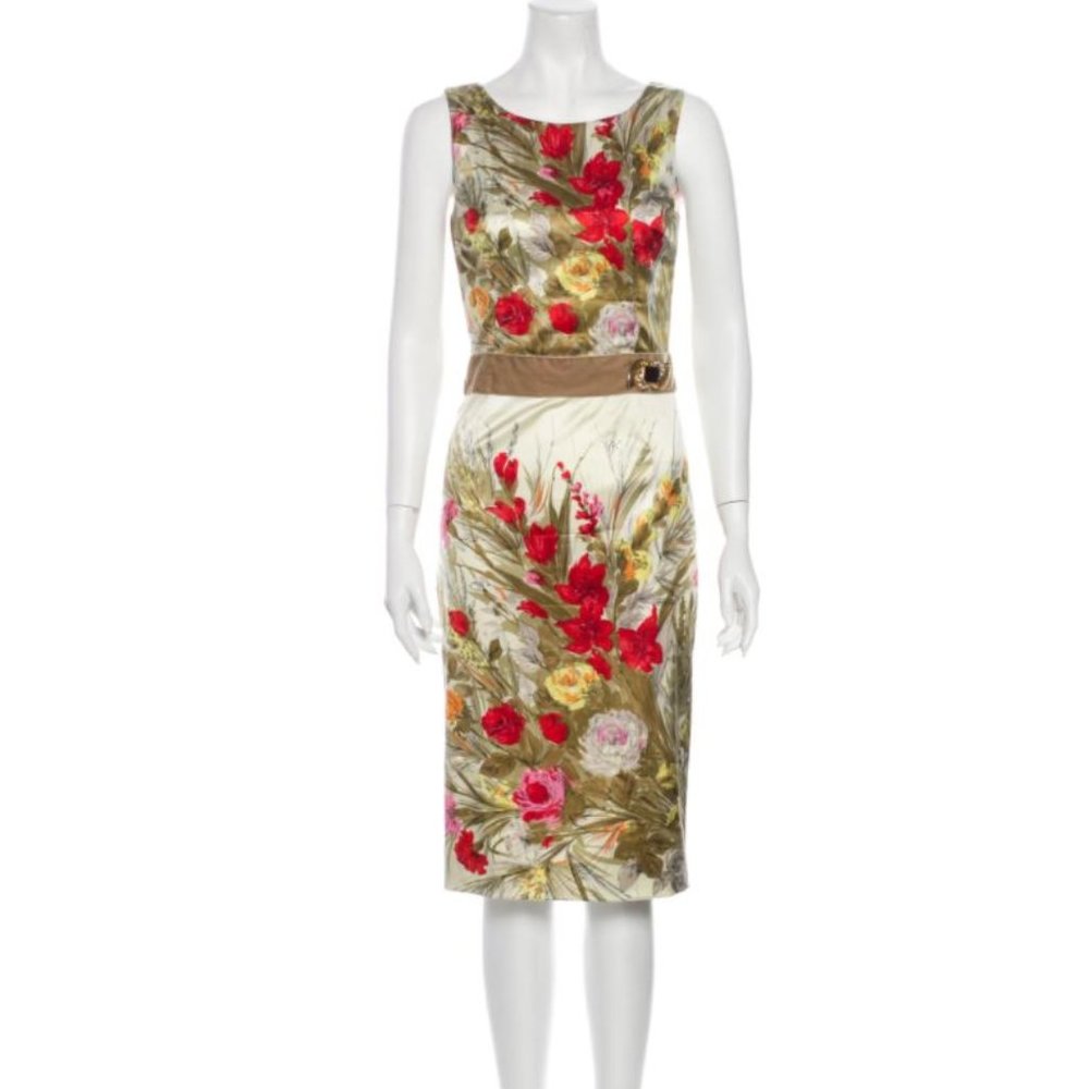 DOLCE & GABBANA Silk Midi Length Dress Size: S | U